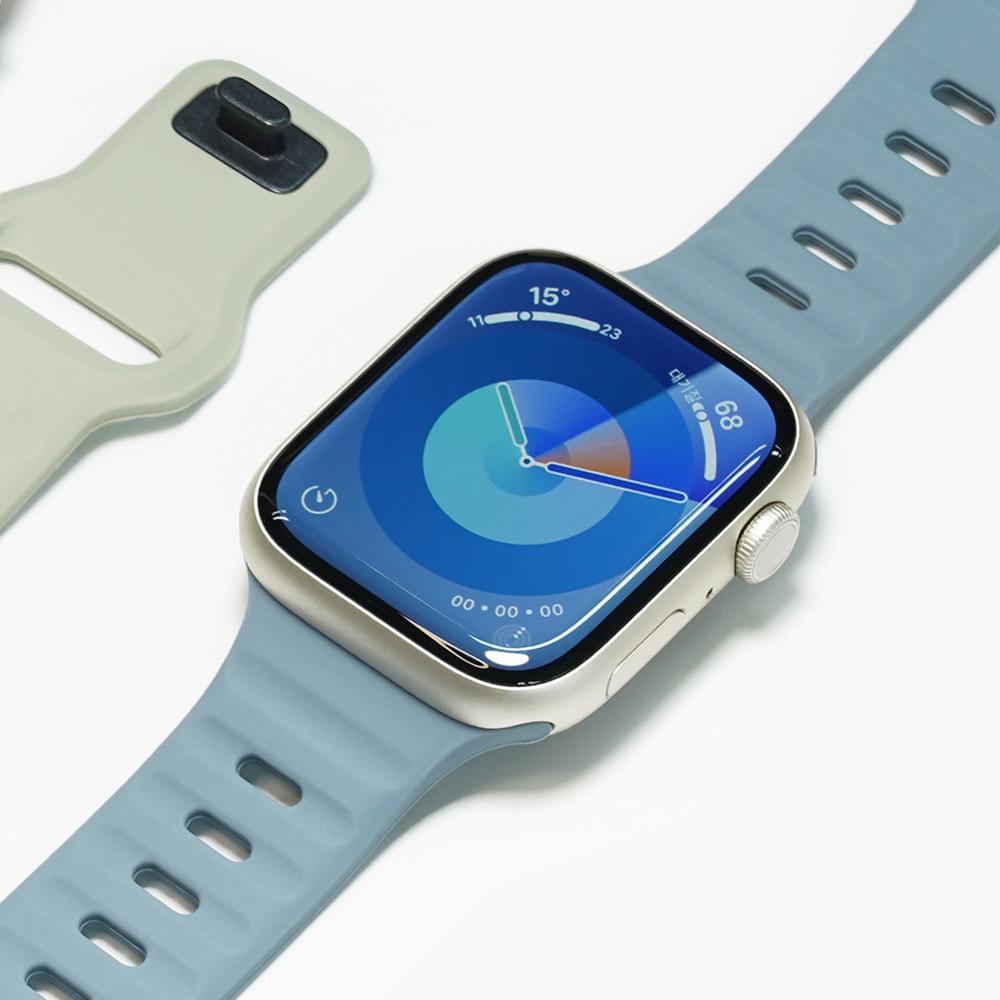 Встроенный силиконовый спортивный ремешок для Apple Watch Ultra 10 9 8 Se2 (Тип А)