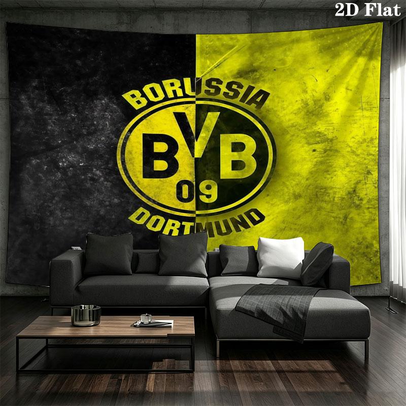 Borussia Custom Name Wall Tapestry Aesthetic Wall Hanging Printed Fabric Blanket Decorative Tapestries for Bedroom Living Room Home Decor