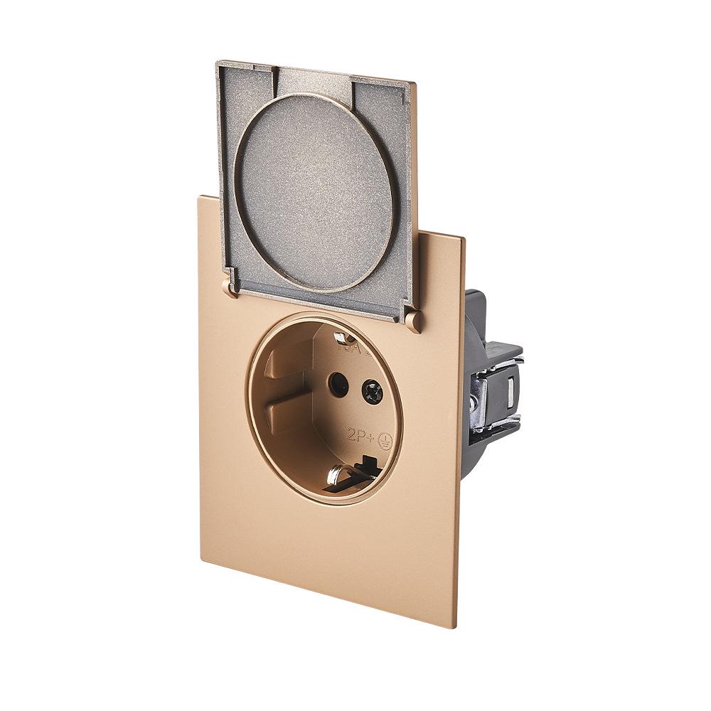 European Standard Flame Retardant Multi-Socket Wall Panel with Switch