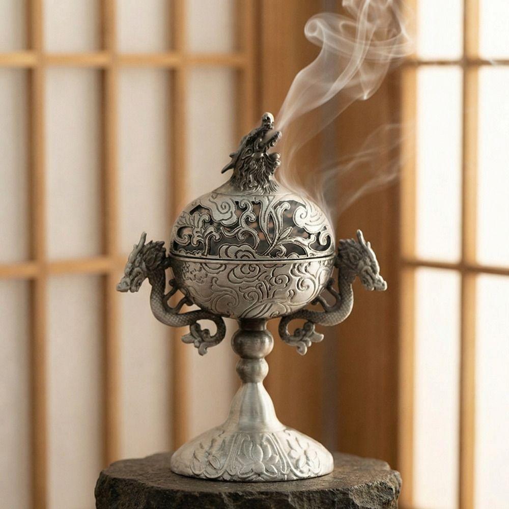 Vintage Metal Incense Holder Handmade Sandalwood Incense Burner Aroma Burner Tea Ceremony