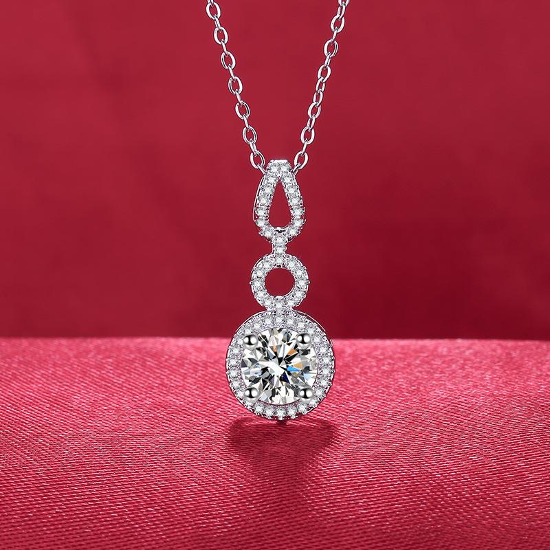 925 Sterling Silver Necklace Pendant AAA Zircon For Women Fashion Exquisite Student Girlfriend Jewelry Accessories Heart Gift