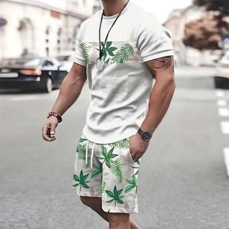 Летний мужской комплект с коротким рукавом в морском стиле с принтом якоря, комплект с короткими рукавами и шортами, мужская футболка с круглым вырезом