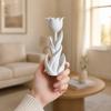 3D-печатная фигурка тюльпана, цельная белая статуэтка цветка, декоративный элемент цельного литья, прочный арт-декор для спальни, кабинета, рабочего стола, прихожей,