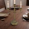 Candlestick Holder with Scrollwork Tabletop Taper Candle Metal Candelabra
