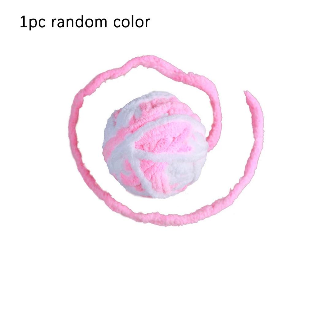 1 шт. - Разноцветный интерактивный мячик для кошек - Забавная плюшевая игрушка-жевалка для котят, мягкие товары для питомцев, идеально подходит для развлечения и прорезывания зубов котят