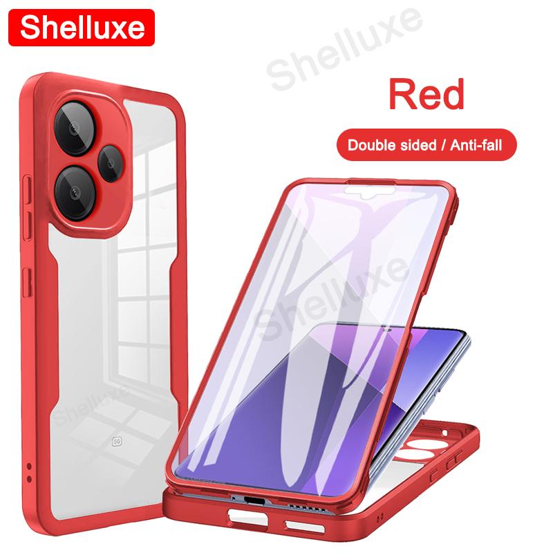 PocoM6 360 Полный корпус Передняя+Задняя Прозрачный Чехол Shelluxe Для Xiaomi POCO M6 M6Pro Pocophone M6 Pro Силиконовый Двусторонний Чехол для телефона