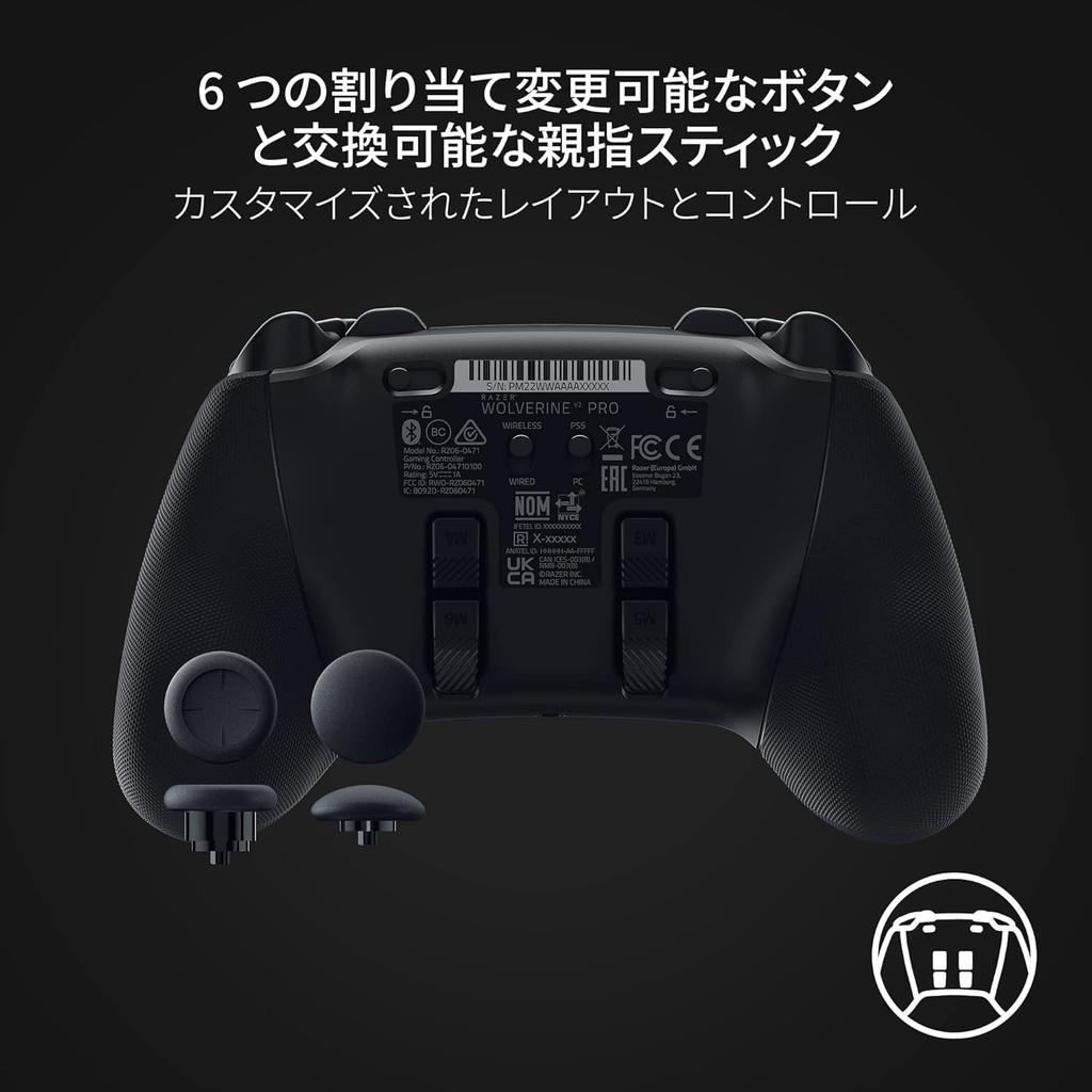 HyperSpeed Wireless Wireless Controller for PlayStation and Action and 6 RGB Wolverine V2 Pro PC, Mecha-Tactile Buttons, 8-Way Microswitches, D-Pad,