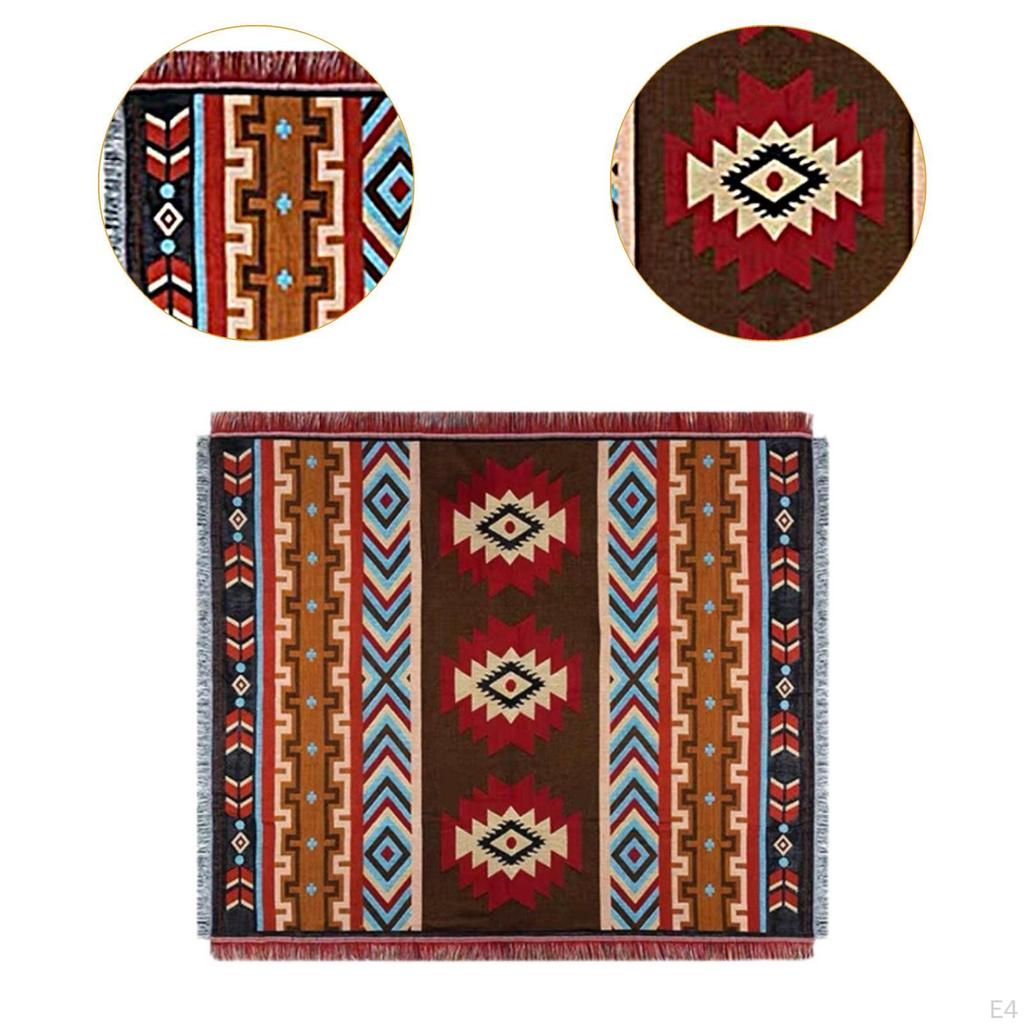 Плед для пикника с кисточками Bohemian для походов домой, гостиной