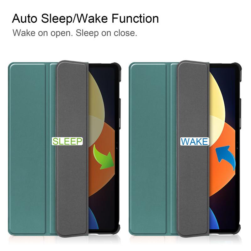 Чехол для планшета Xiaomi Pad 5 Pro 12,4, чехол с откидной подставкой, противоударный жесткий чехол из ПК, чехол для планшета Xiaomi Mi Pad MiPad 5 Pro, чехол с автоматическим режимом сна/пробуждения 