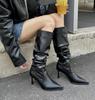 Fashion 2024 Sexy Winter Women High Boots Fashion Pointed Toe Stiletto Heel Long Boots Ladies Elegant Knee High Boots Shoes
