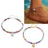 Adjustable Beaded Anklets Beach Ankle Bracelet Bohemian Colorful Beads Anklets Cute Women Girls Summer Foot Jewelry