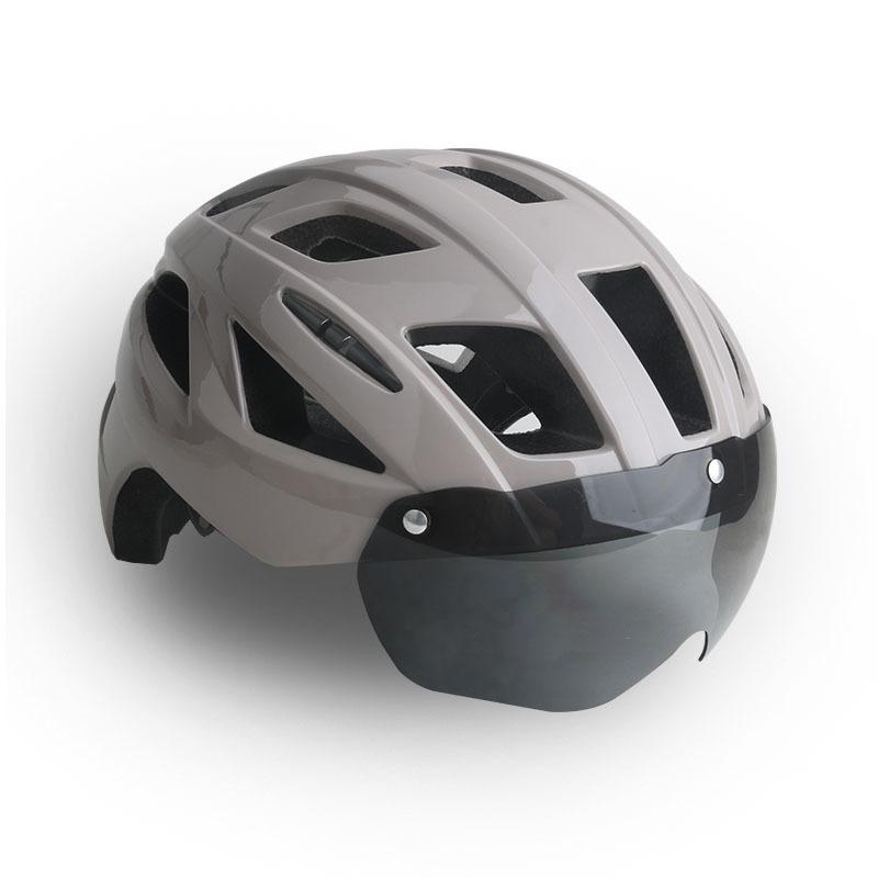 Road Bicycle Helmet Magnetic Goggles Cycling Helmet Bicycle Helmet Men and Women Road Bicycle Mountain Bike Helmet