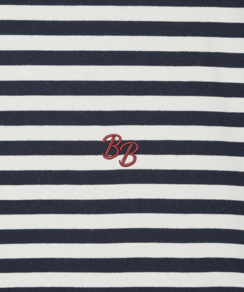 BROOKS BROTHERS Полоскатая футболка с коротким рукавом (военно-морской флот) (Bbnpmog205)