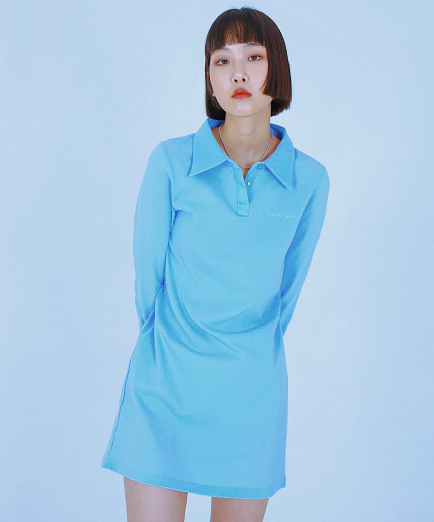 Catharsis Pique Dress (Blue)_S M
