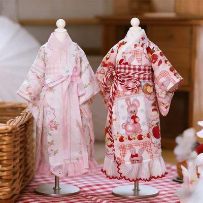 Одежда для кук BJD 1/6 Ручной работы Милое японское кимоно для кук BJD ростом 30 см Платье для девочки Игрушки для переодевания своими руками Аксессуары для одежды кукол