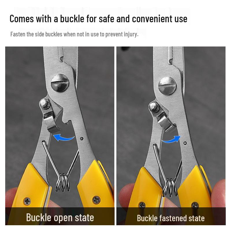 Удлиненные самоблокирующиеся многофункциональные рыболовные плоскогубцы из нержавеющей стали