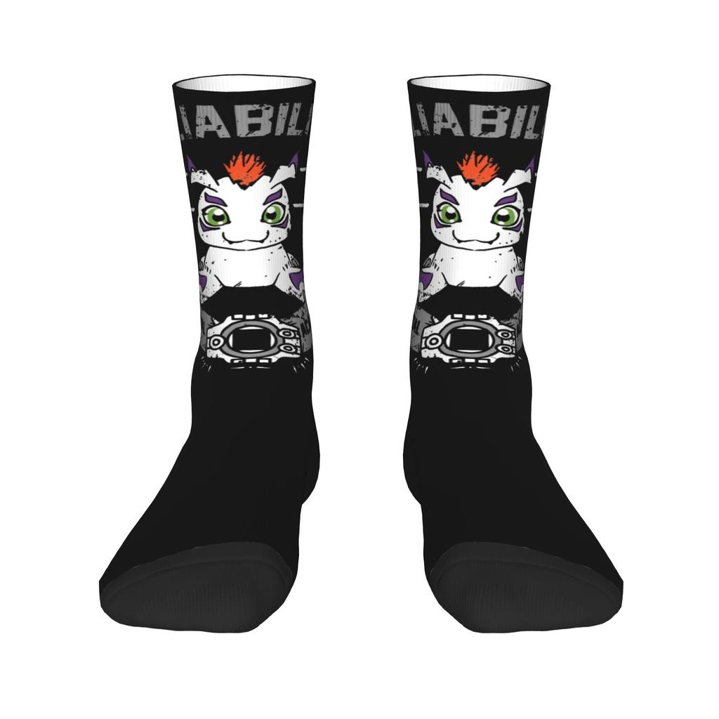 Winter Warm Hip-hop Unisex Digimon and Crests Socks Nostalgic Anime Breathable Skateboard Socks