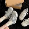 Internet Celebrity Explosion Versatile Lightweight Platform Sneakers Women's 2025 New Spring Heightening Casual Mesh Dad Shoes