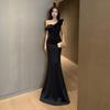Sexy One Shoulder Bra Dress Slim Fit Slim Wrap Hip Floor Sweeping Women's Evening Dress