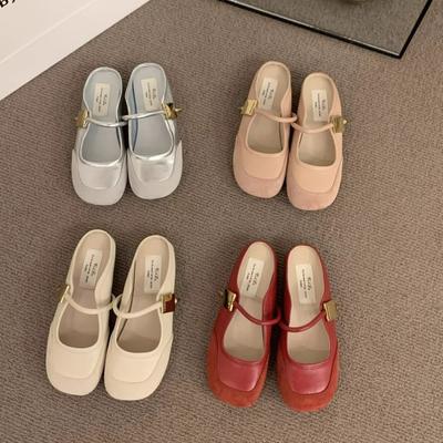 Слипперы с плоской подошвой Xiaoxiang, женская обувь, новинка лета, полусандалии Mary Jane на полуплатформе