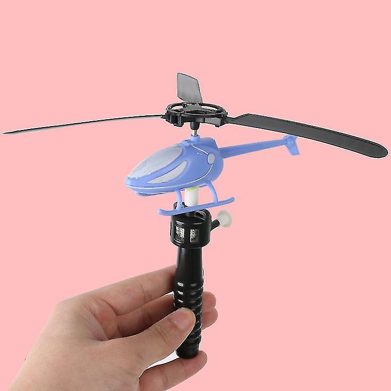 Wuzhou-5pcs Flying Helicopter Set Realistic Pull String Flying Chopper With Launcher For Kids Mixed Color Mixed Pattern