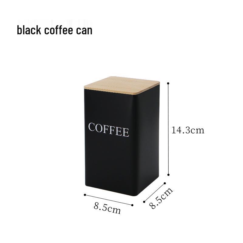 Минималистичная бамбуковая крышка, кованая железная банка для чая и стеклянная банка для хранения