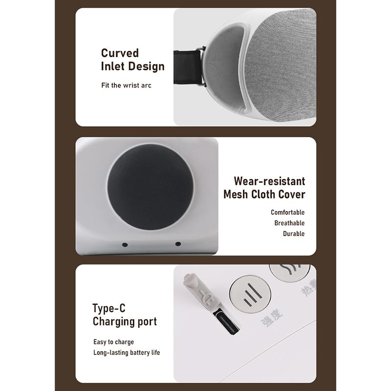 Электрический ручной массажер для живота, вибрационный массажер с горячим компрессом и 3 режимами, улучшает запор и метеоризм