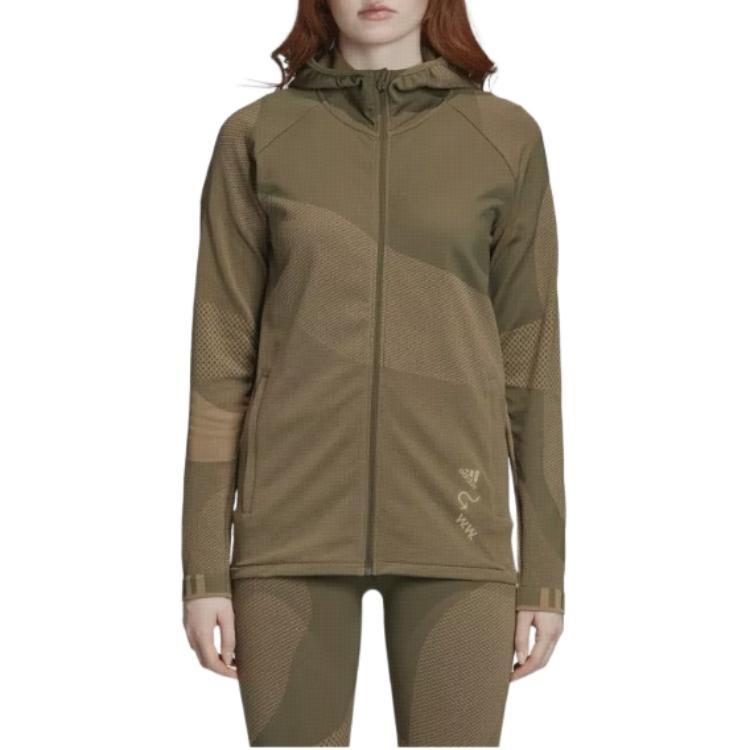 (WMNS) adidas x WOOD WOOD Crossover Casual Sports Hooded Jacket Gray Green Women's FL2844