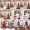 Dinner Party Table Decor Snowman Santa Claus Christmas Ornaments Bottle Dress Up Wine Bottle Cover
