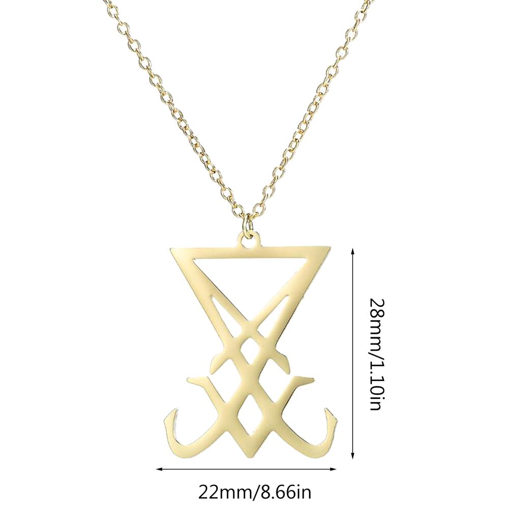 Для креативного символа сатаны, ожерелье, хип-хоп, панк, дьявол, ювелирные изделия, ожерелье с символом Люцифера, цепочка с подвеской из нержавеющей стали