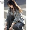 Women's Casual Plaid Long-Sleeve Shirt Jacket