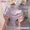 Youkeshu Women's Pure Cotton 7A Antibacterial Mid-High Waist Briefs
