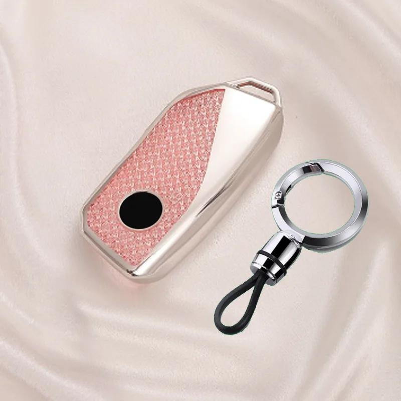BBKC8 Luxury Diamond Pattern TPU for BMW X1 U11 X7 G07 XM G09 I7 7 Series G70 LCI IX I20 U06 G81 M3 2023 Remote Car Key Case Cover