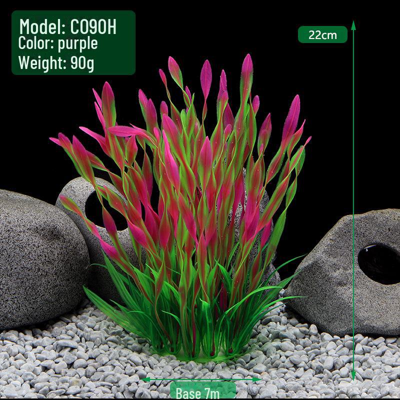 Аквариумный декор, искусственное растение CO90H - озеленение аквариума, пластиковая имитация водного растения
