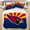 Arizona Cardinals Pattern Bedding Quilt Set Quilt Cover Pillowcase Home Decoration Birthday Gift (1 * duvet cover + 2 * pillowcase, without core)