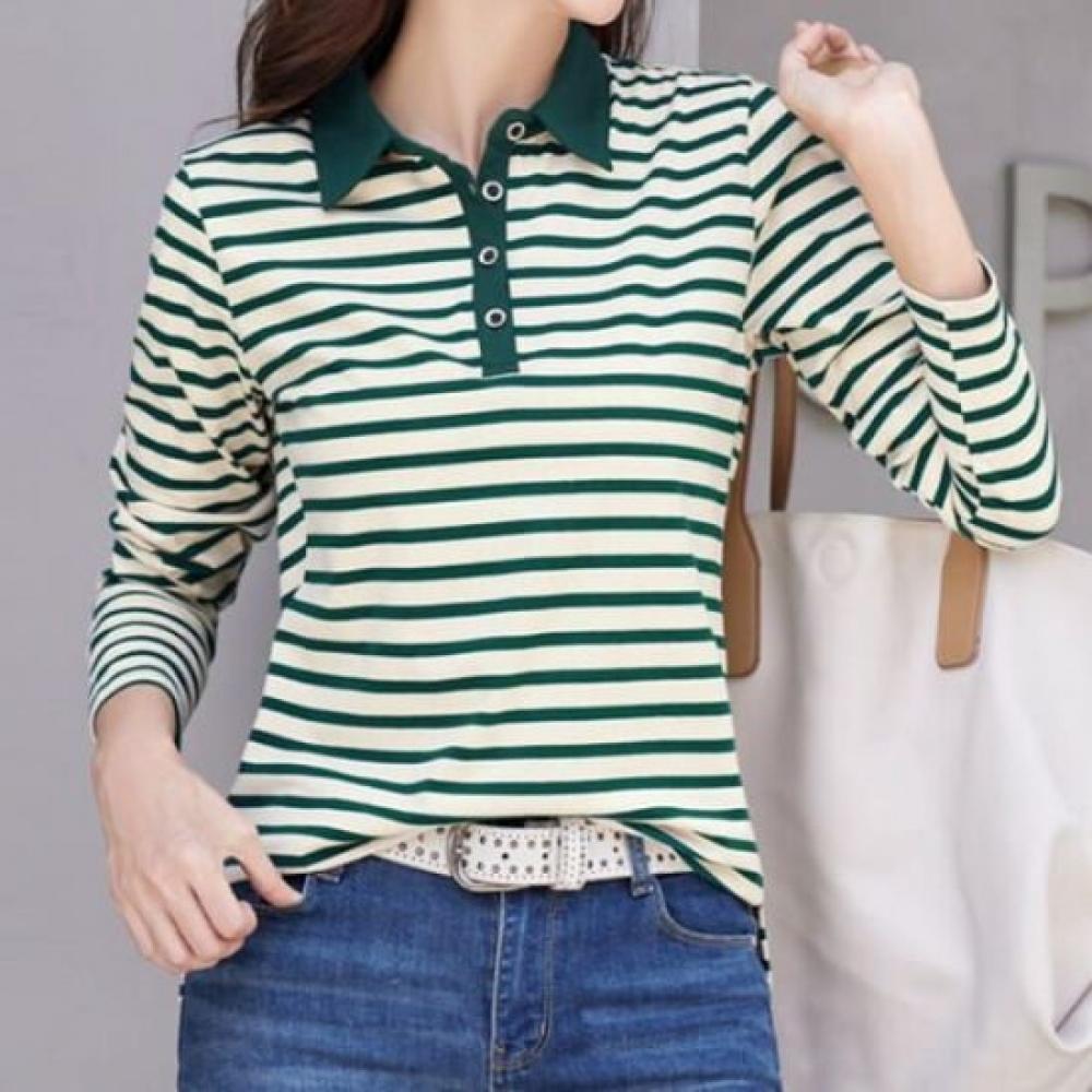 Navava Men S caSual STripe BuTTon Down Long Sleeve T ShirT nT2892
