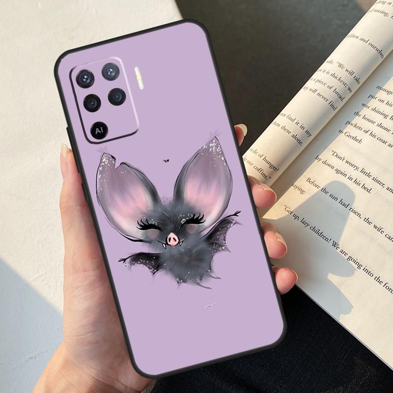 Чехол-летучая мышь на Хэллоуин для Oppo A5 Pro A15 A16 A17 A57 A77 A94 A74 A54 A76 A96 A40 A60 A80 A18 A38 A58 A78 A98