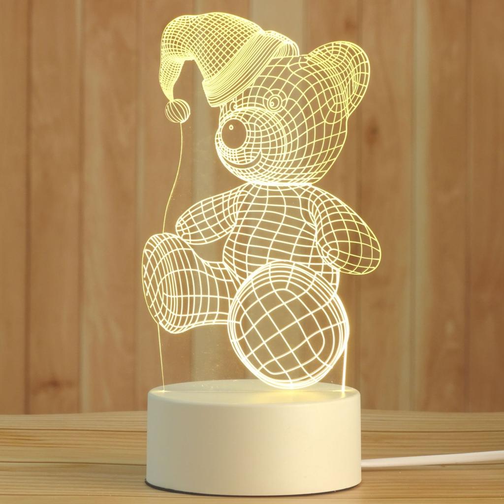 Сенсорный датчик Магнитный 3D Многоцветный акриловый чувствительный светодиодный простой акриловый перезаряжаемый ночник для