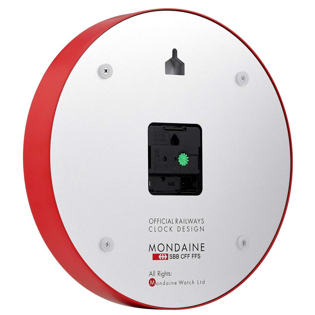 MONDAINE Wall Clock Red A990.CLOCK.11SBC [Item]