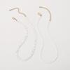2 Pcs Women Stackable Double-layer Faux Pearl Smooth Lobster Clip Solid Color Neck Jewelry
