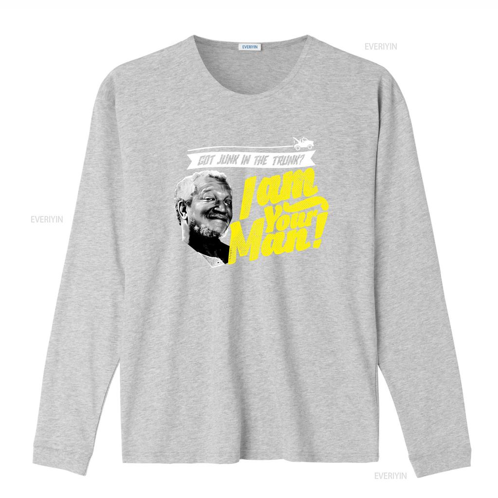 Redd Foxx Junk In The Trunk Mens T Shirt Sandford Sons Fred I Am Your Man Design Unique Print vintage Washed homme Breathable