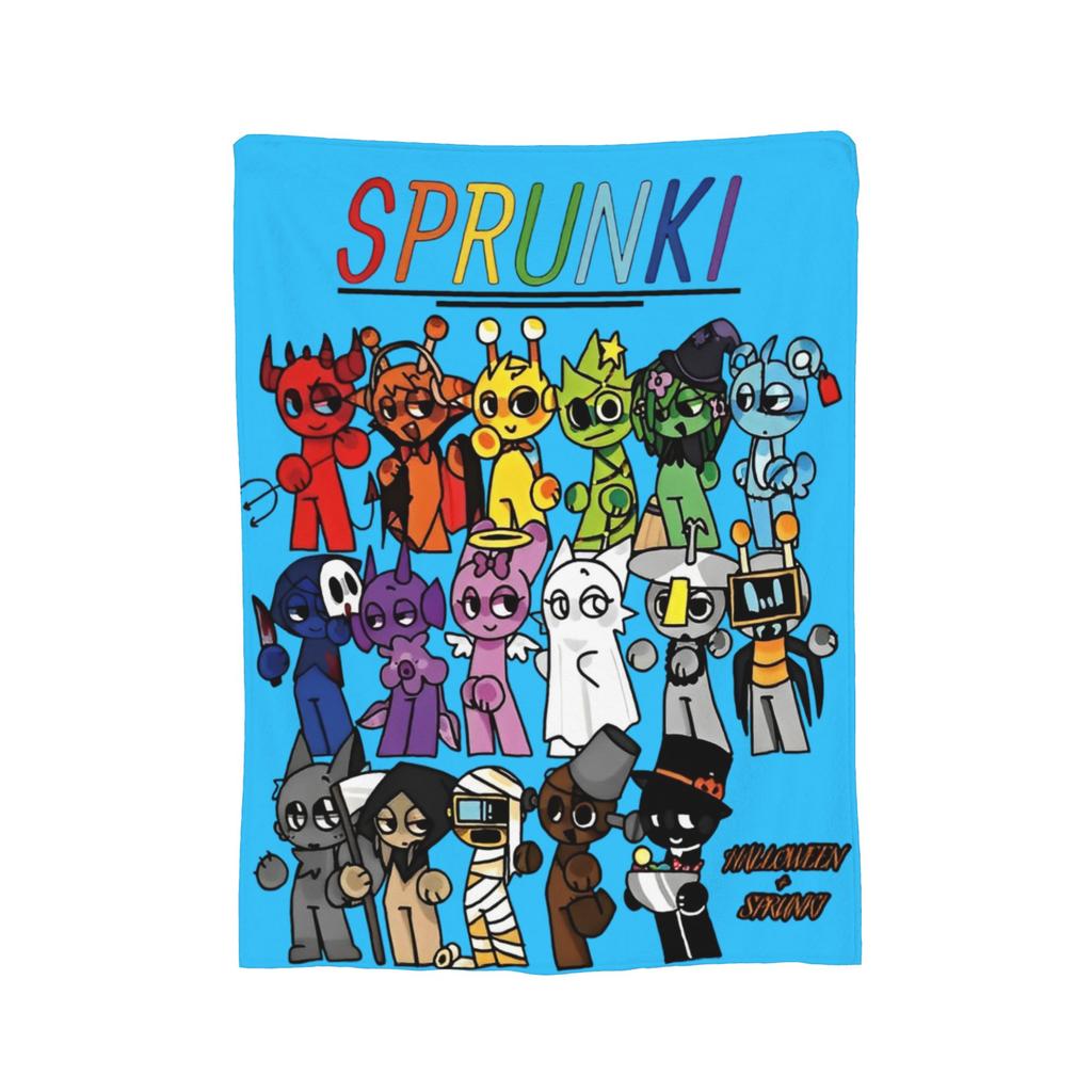 Мультяшная Игра Sprunki Incredibox Плед Фланелевый Плед Летнее Украшение для Кондиционера Мягкое Теплое Покрывало