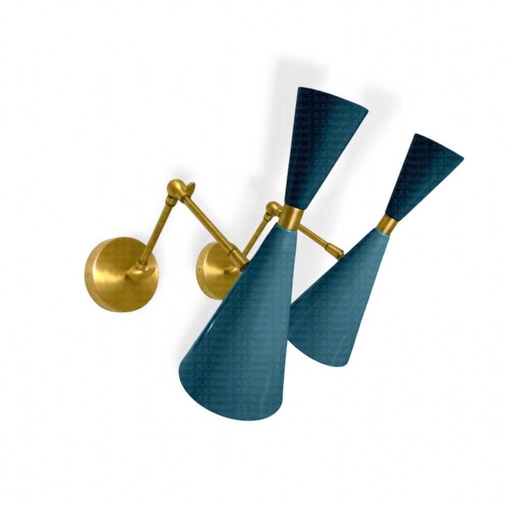 Настенный светильник середины 1950-х годов, итальянский современный стиль Stilnovo Monolith Style, настенные бра Diabolos для Хэллоуина, Рождества(Один)