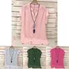Elegant Womens Summer Button V Neck Short Sleeve T Shirt For Plus Size Ladies