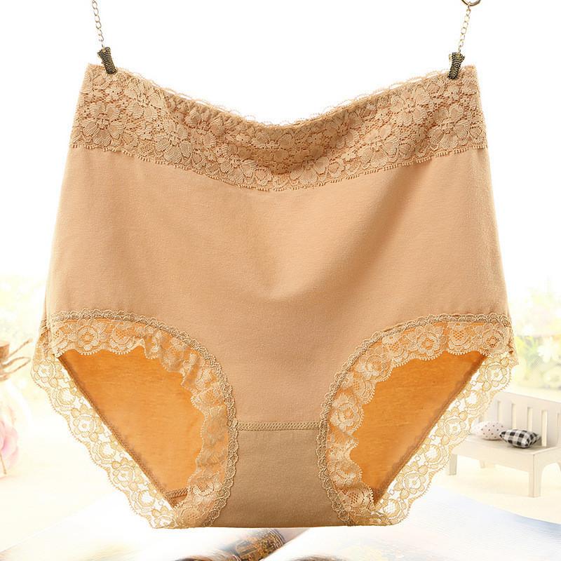 Удобное хлопковое женское нижнее белье с высокой талией и кружевной отделкой для идеальной формы