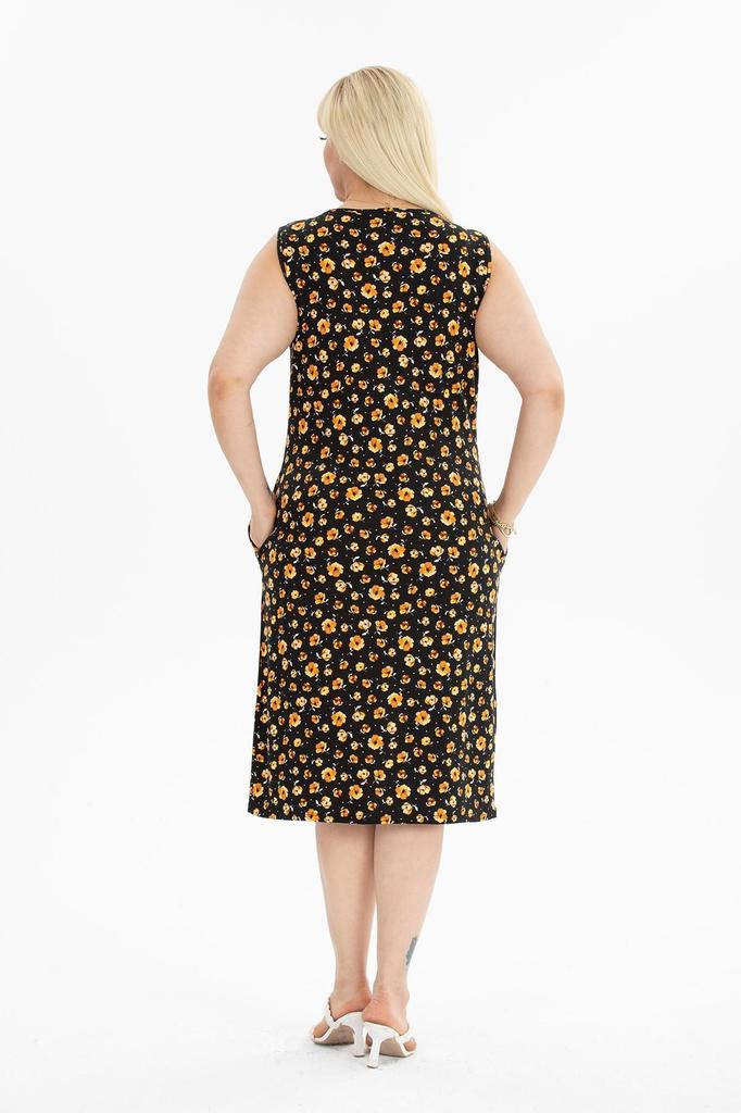 Женское платье большого размера, летнее платье с карманами и карманами больших размеров 22C-2390