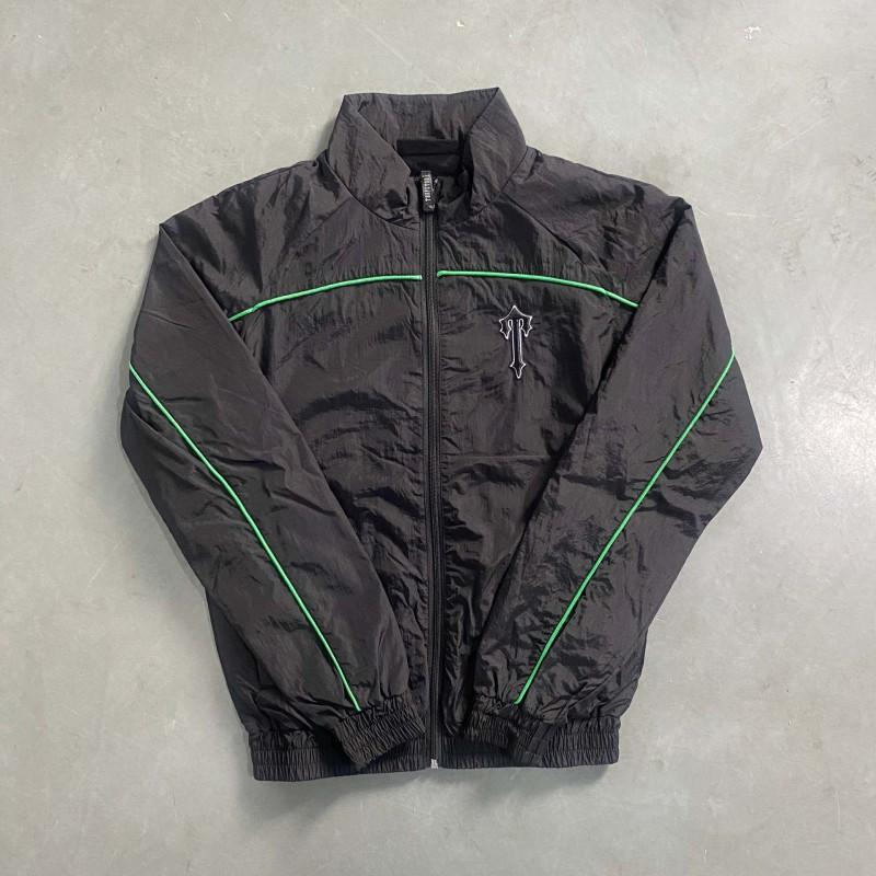 Mens Sport Windbreaker Jacket Set With Embroidered Stand Collar Three Colors Casual Tracksuit