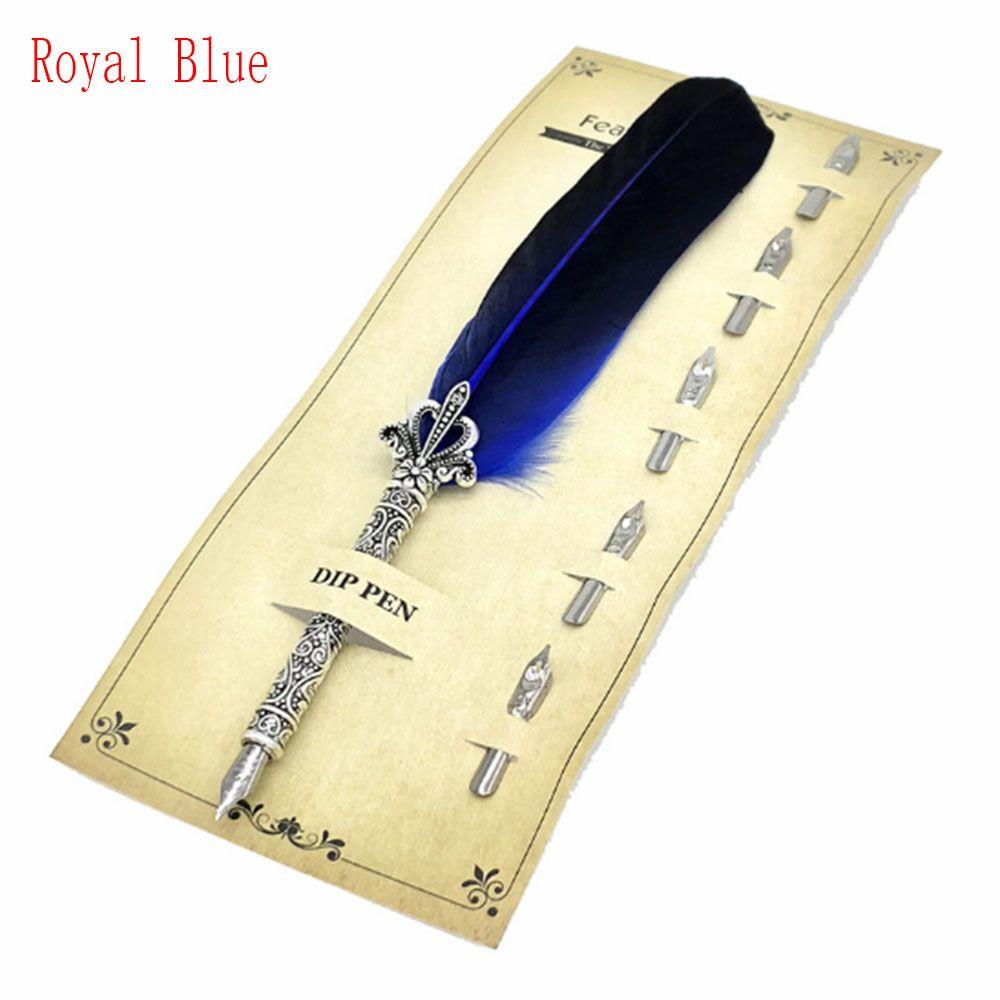 European Gift Box Calligraphy  Scuba Dive Writing English Calligraphy Feather Pen Vintage Quill