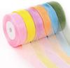 Organza Ribbon Sheer Chiffon Ribbon Bulk for Wrapping Decorating Valentine Wedding Birthday Bouquet Garland(50 Yard Each Roll,Bright Color)