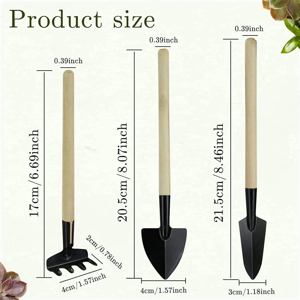 Gardening Tools Three-Piece Set Mini Garden Tools Multi-Function Shovel Harrow Shovel Household Plant Pine Soil Shovel
